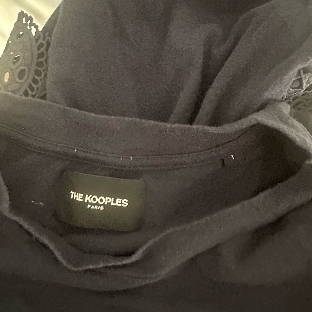 The Kooples Sleeveless Navy Blue Cotton Women's T-Shirt Size 1 - Picture 7 of 8